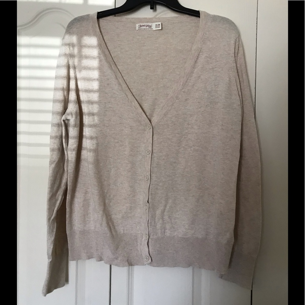 👚2 for $10 Cream Cardigan Plus Size XXL 20